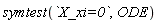 symtest(`X_xi=0`, ODE)