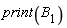 print(B[1])