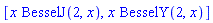 [x*BesselJ(2, x), x*BesselY(2, x)]