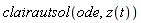 clairautsol(ode, z(t))