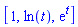 [1, ln(t), exp(t)]