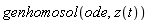 genhomosol(ode, z(t))