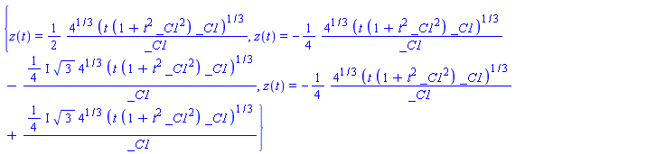 {z(t) = (1/2)*4^(1/3)*(t*(1+t^2*_C1^2)*_C1)^(1/3)/_C1, z(t) = -(1/4)*4^(1/3)*(t*(1+t^2*_C1^2)*_C1)^(1/3)/_C1-((1/4)*I)*3^(1/2)*4^(1/3)*(t*(1+t^2*_C1^2)*_C1)^(1/3)/_C1, z(t) = -(1/4)*4^(1/3)*(t*(1+t^2*_C1^2)*_C1)^(1/3)/_C1+((1/4)*I)*3^(1/2)*4^(1/3)*(t*(1+t^2*_C1^2)*_C1)^(1/3)/_C1}