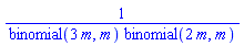 1/(binomial(3*m, m)*binomial(2*m, m))