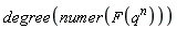 degree(numer(F(q^n)))