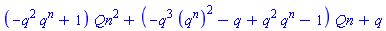 (-q^2*q^n+1)*Qn^2+(-q^3*(q^n)^2-q+q^2*q^n-1)*Qn+q