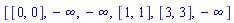 [[0, 0], -infinity, -infinity, [1, 1], [3, 3], -infinity]