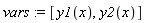 vars := [y1(x), y2(x)]