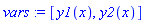 vars := [y1(x), y2(x)]