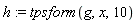 h := tpsform(g, x, 10)