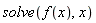 solve(f(x), x)