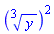 surd(y, 3)^2