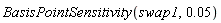 BasisPointSensitivity(swap1, 0.5e-1)