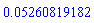 0.5260819182e-1
