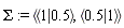 Sigma := `<,>`(`<|>`(1, .5), `<|>`(.5, 1))
