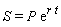 S = P*exp(r*t)
