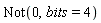 Not(0, bits = 4)