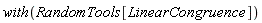 with(RandomTools[LinearCongruence])