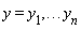 y = y[1], () .. y[n]