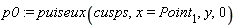 p0 := puiseux(cusps, x = Point[1], y, 0)