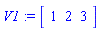 V1 := vector([1, 2, 3])