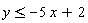 y <= -5*x+2