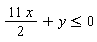 11*x*(1/2)+y <= 0