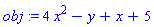 4*x^2-y+x+5