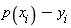 p(x[i])-y[i]