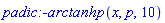 padic:-arctanhp(x, p, 10)
