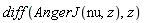 diff(AngerJ(nu, z), z)