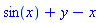 sin(x)+y-x