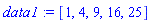 data1 := [1, 4, 9, 16, 25]