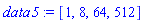 data5 := [1, 8, 64, 512]