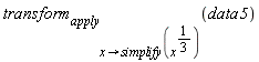 transform[apply[x->simplify(x^((1)/(3)))]](data5)