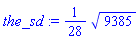 the_sd := (1/28)*9385^(1/2)