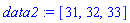 data2 := [31, 32, 33]