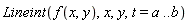 Lineint(f(x, y), x, y, t = a .. b)