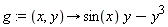 g := proc (x, y) options operator, arrow; sin(x)*y-y^3 end proc