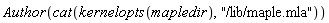 Author(cat(kernelopts(mapledir), "/lib/maple.mla"))