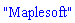 "Maplesoft"