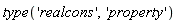 type('realcons', 'property')