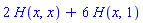 2*H(x, x)+6*H(x, 1)