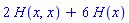 2*H(x, x)+6*H(x)