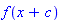 f(x+c)