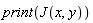 print(J(x, y))