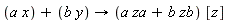 (a x)+(b y)->(a za+b zb) [z]