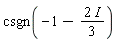 csgn(-1-(1/3)*(2*I))