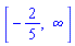 [-2/5, infinity]