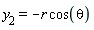 y[2] = -r*cos(theta)